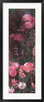 Framed Pink Azalea Garden I Print