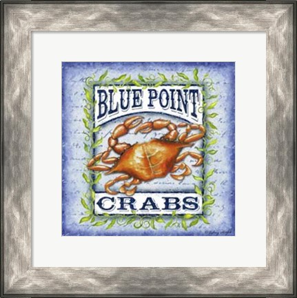 Framed Seafood Sign I Print