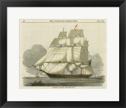 Framed Antique Clipper Ship II Print