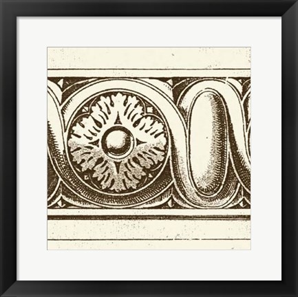 Framed Sepia Detail V Print