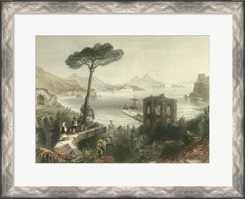 Framed Bay of Baie, Italy Print