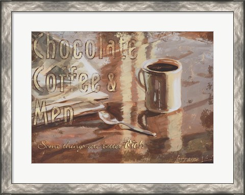 Framed Coffee, Men, Chocolate Print