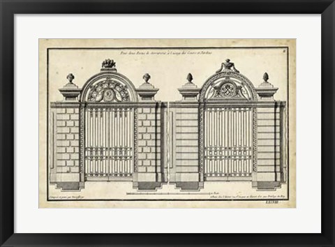 Framed Neufforge Gate I Print