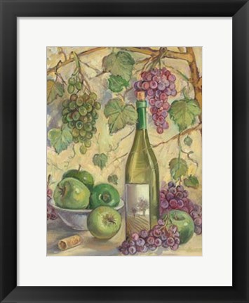 Framed Wine with Apples Print