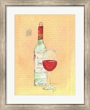 Framed Wine Collage II Print