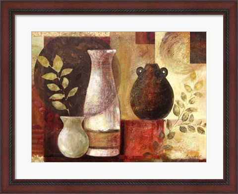 Framed Spice Vases II Print