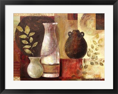 Framed Spice Vases II Print