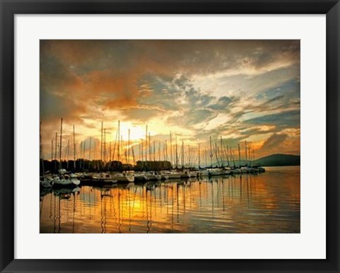 Framed Marina Sunrise II Print