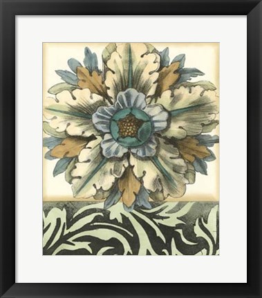 Framed Panelled Rosette II Print