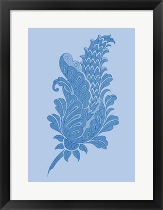 Framed Porcelain Blue Motif IV Print