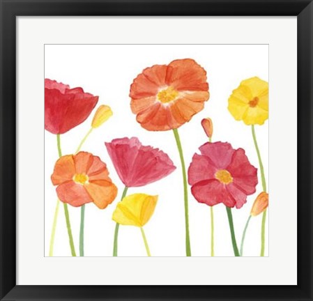 Framed Simply Poppies II Print