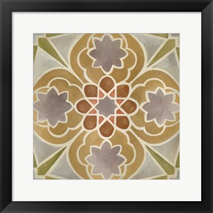 Framed Villa Tile IV Print