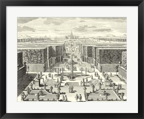 Framed Fountains of Versailles I Print