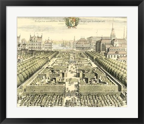 Framed Formal Garden View III Print