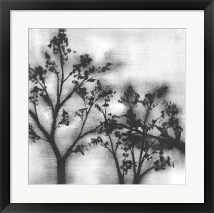 Framed Silvery Trees I Print