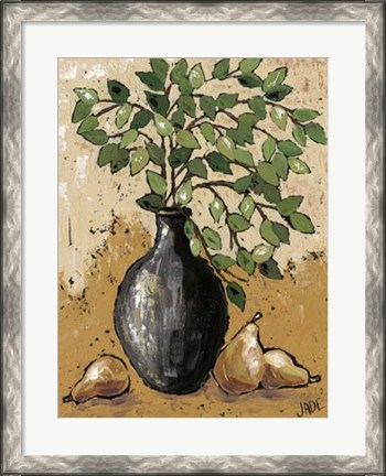 Framed Leaves &amp; Pears Print