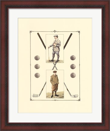 Framed Golfers: John Henry &amp; R. Maxwell Print