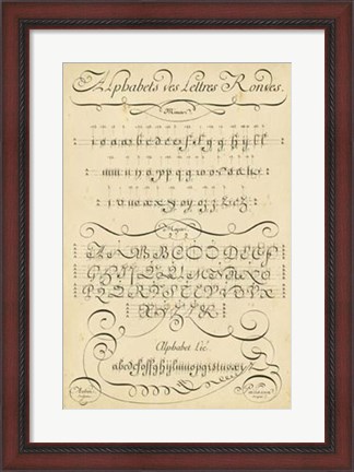 Framed Alphabet Sampler I Print
