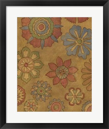Framed Pinwheel Blossoms II Print