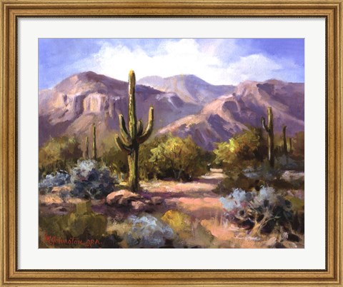 Framed Catalina Mountain Foothills Print