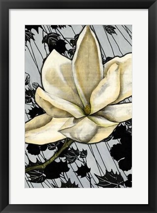 Framed Patterned Magnolia II Print