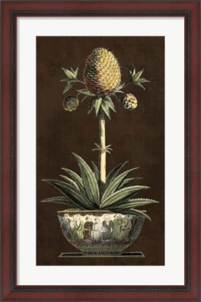 Framed Potted Pineapple I Print
