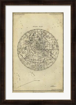 Framed Antique Astronomy Chart I Print