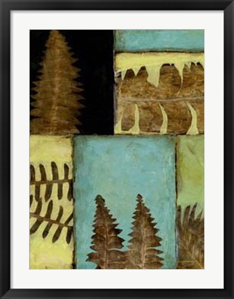 Framed Fossilized Ferns III Print
