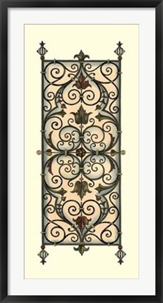 Framed Printed Wrought Iron Panels I Print