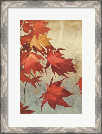 Framed Maple Leaves I Print