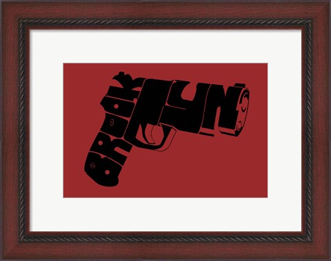 Framed Gun from Brooklyn Print