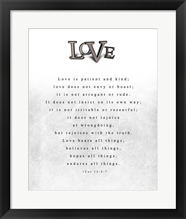 Framed Love Quote Print