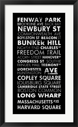 Framed Boston Cities II Print