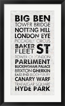 Framed London I Print