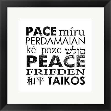 Framed Peace Square Print