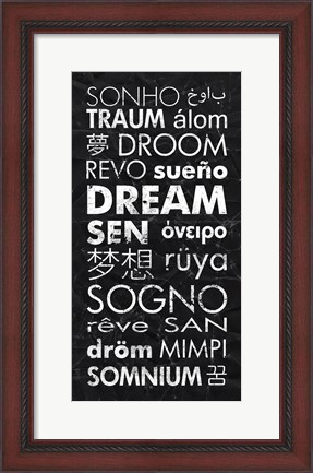 Framed Dream in Different Languages Print