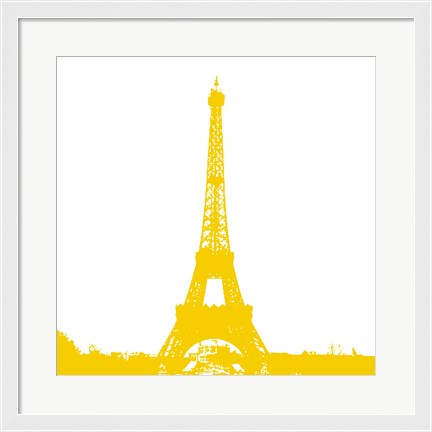 Framed Yellow Eiffel Tower Print