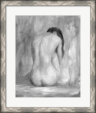Framed Figure in Black &amp; White II Print