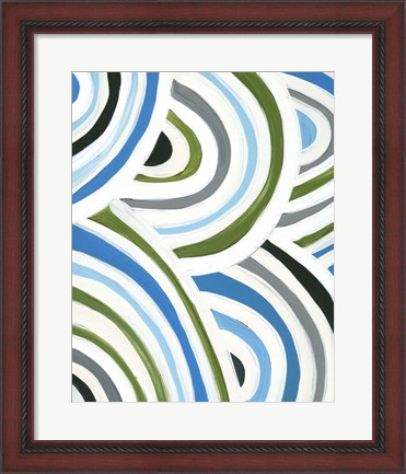 Framed Swirly Bob I Print