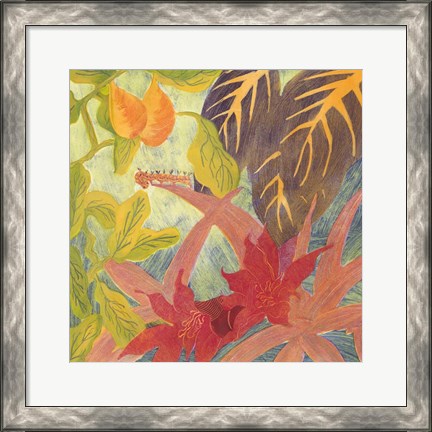 Framed Tropical Monotype IV Print