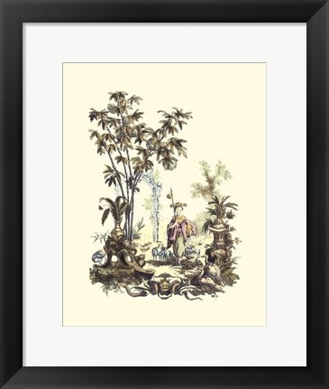 Framed Oriental Garden II Print
