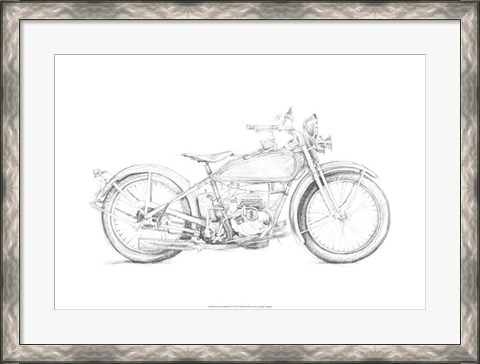 Framed Motorcycle Sketch IV Print