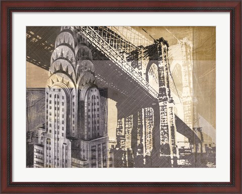 Framed Metropolitan Collage I Print