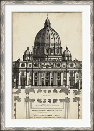 Framed Basilica at the Vatican Print