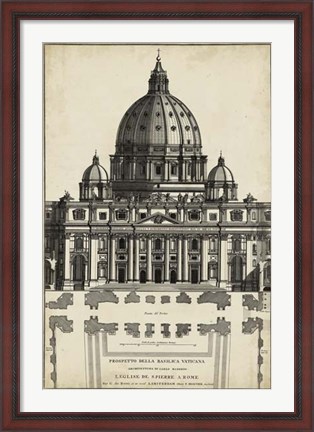 Framed Basilica at the Vatican Print