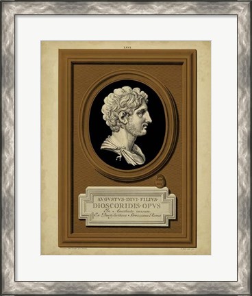 Framed Greek Cameo I Print