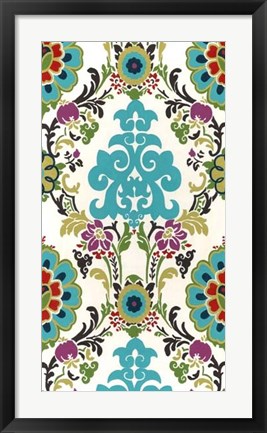 Framed Jewel-tone Damask V Print