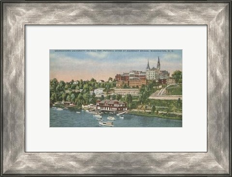 Framed Georgetown from the Potomac River Print