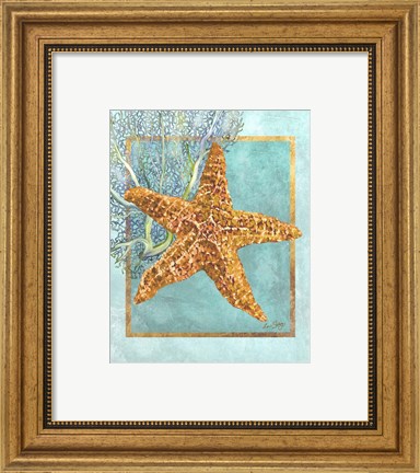 Framed Starfish and Coral Print