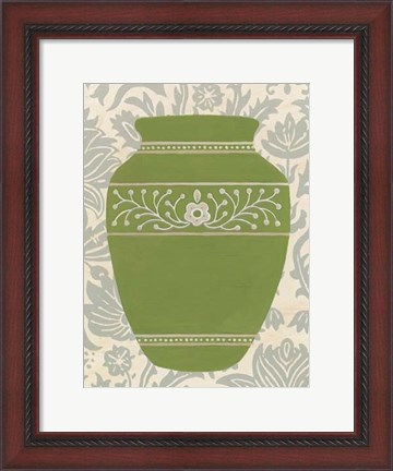 Framed Pottery Patterns III Print